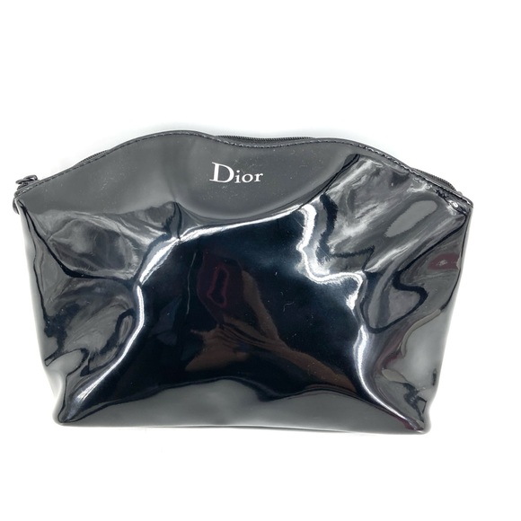Dior Handbags - Women's Dior Black Patent Leather Makeup Bag